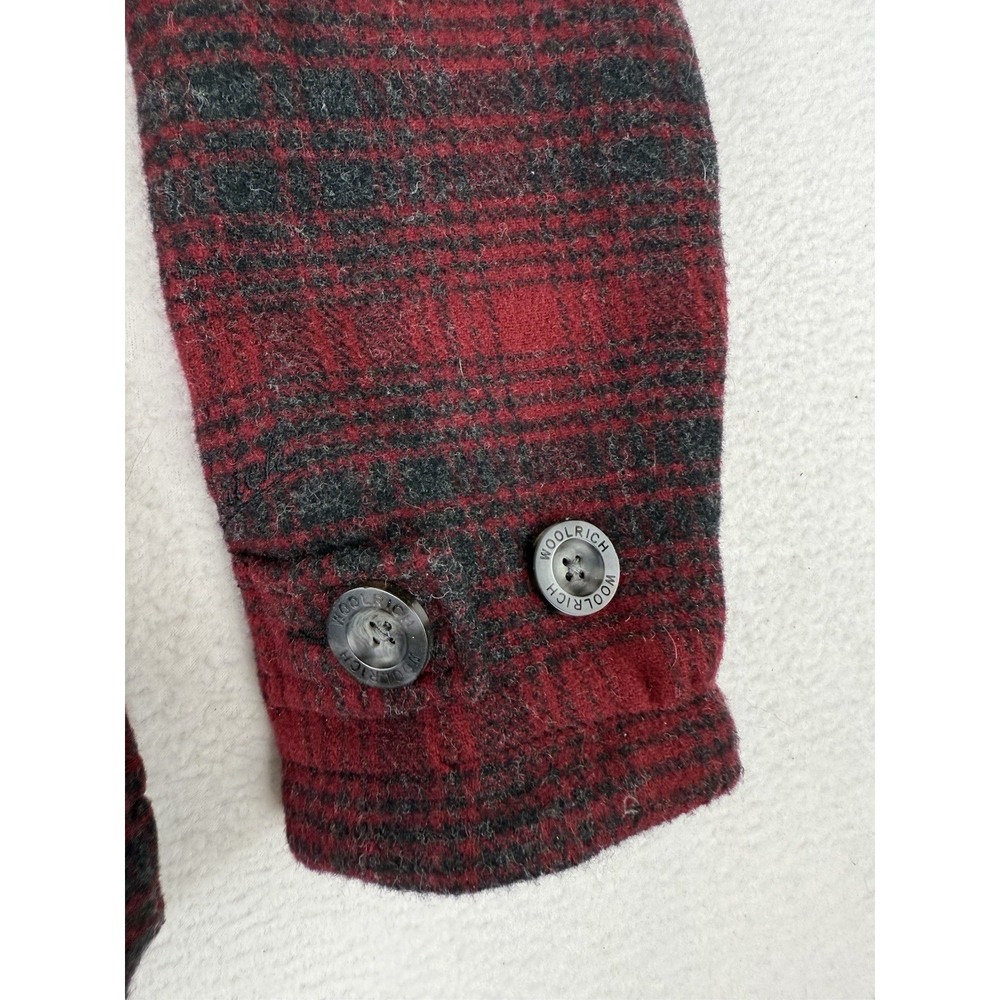 Woolrich Check Plaid Wool Blend Hooded Jacket Women's Size Medium 15123 - Picture 9 of 13